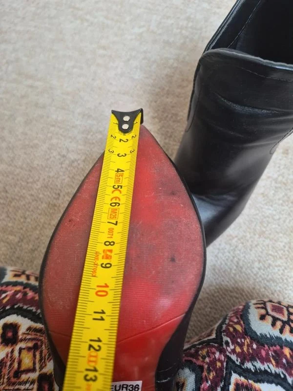 Botas de tacón negras con punta de almendra y cierre de cremallera talla EU36 – photo 9